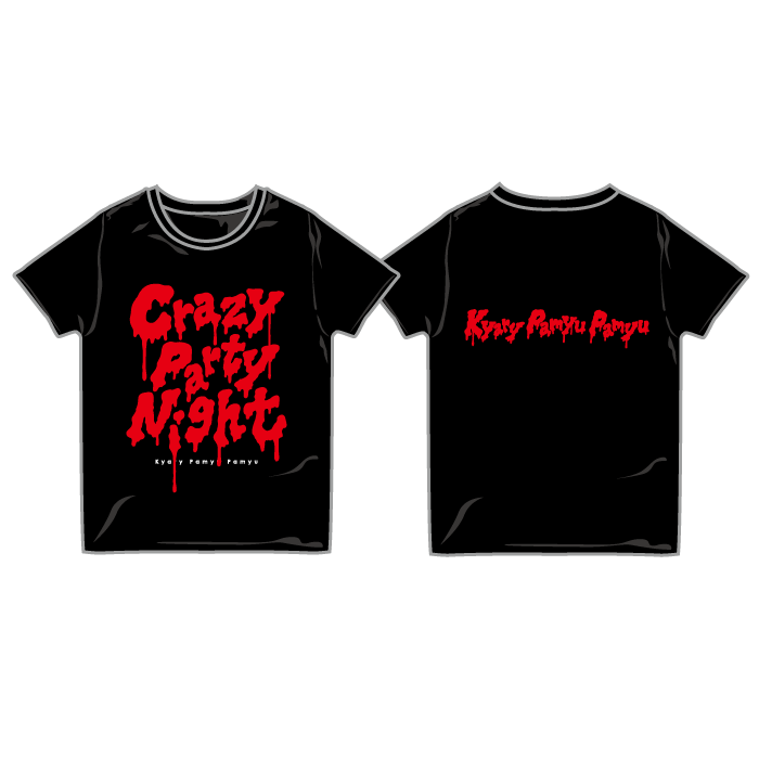 【CRAZY PARTY NIGHT】cpn-001<br>crazy party T-Shirts Black （XS、S、M、L）