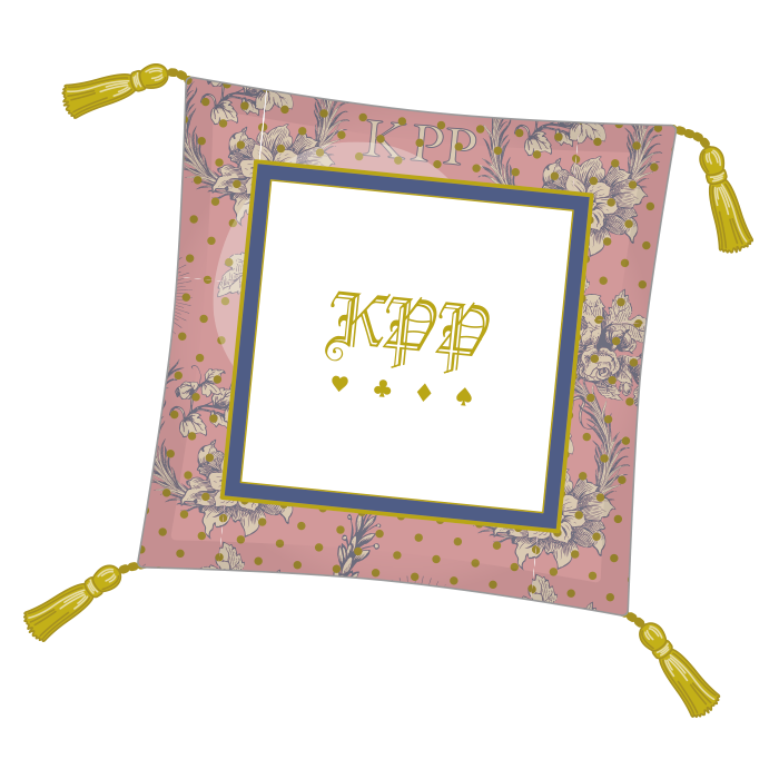 【KYARY BRAND】KP2-003<br>レトロクッションカバー　ローズピンク