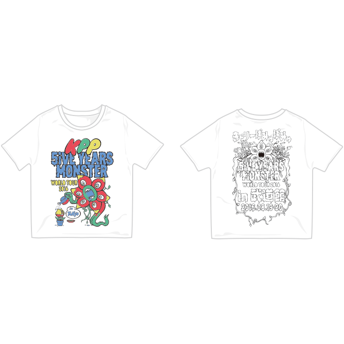 【5iVE YEARS 武道館】5B-004<br>5iVE YEARS 武道館 KIDS T-Shirts　ホワイト（100、120）
